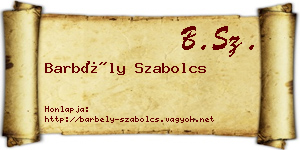 Barbély Szabolcs névjegykártya